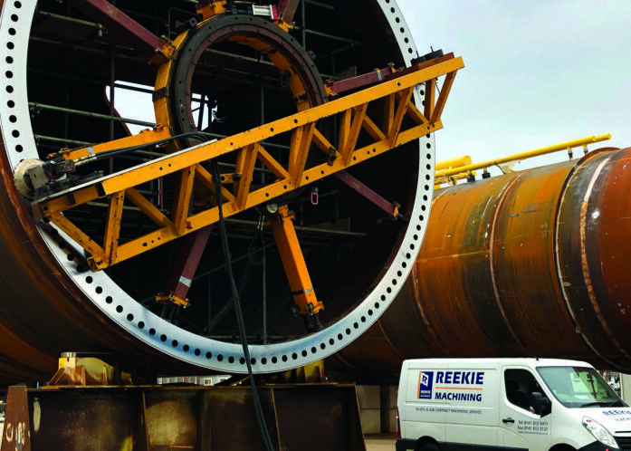 Reekie ISM Offshore Windfarm onsite flange machining